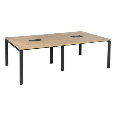 Table de réunion MILO 120x240 cm structure antracite/ plateau safir mese