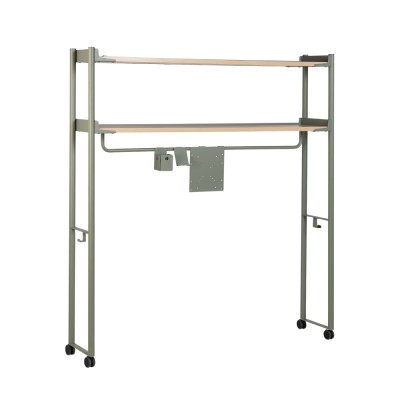 Arche pour bureau STILO 140x80 cm structure vert/ plateau chêne fil