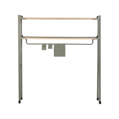 Arche pour bureau STILO 140x80 cm structure vert/ plateau chêne fil