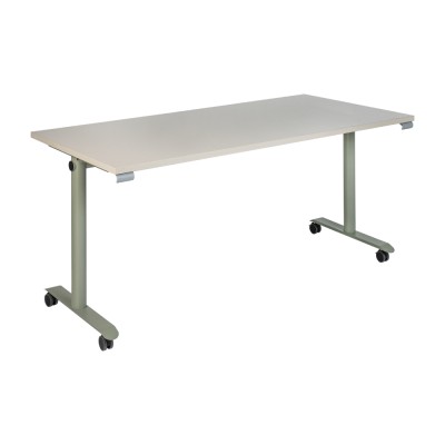 Bureau droit rabattable OLYMPIA 160x80 cm structure vert/ plateau kumtasi
