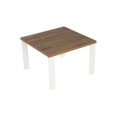 Table basse carrée 60x60 cm structure blanc/ plateau bois UD