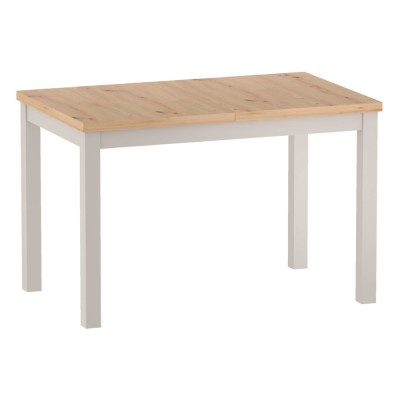 Table extensible RAMEN PLUS MIDI chêne rustique/ cachemire blanc 120-160x75x75 cm