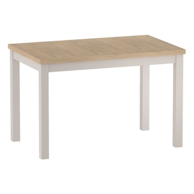 Table extensible RAMEN PLUS MIDI chêne de crémone/ cachemire blanc 120-160x75x75 cm