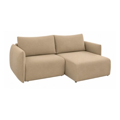 Canapé-lit angle réversible BASSO LX beige LAMBI_06 avec rangement