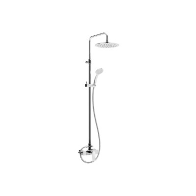 Colo. douche sys. douche 230mm ABS régl. barre douche - NAUTIC - Chromé