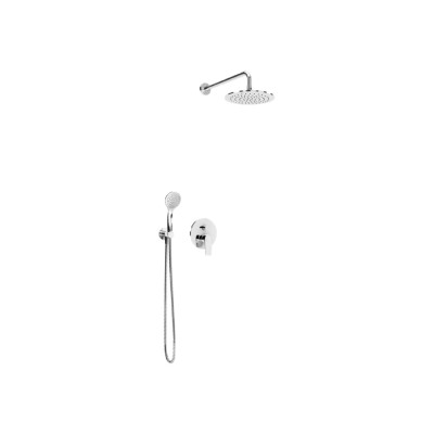 Kit douche encastré douche Ø230mm douchette main - NAUTIC - Chromé