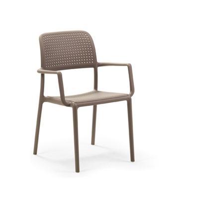 Chaise polypropylène et fibre de verre BORA Tortora 86x58x57 cm