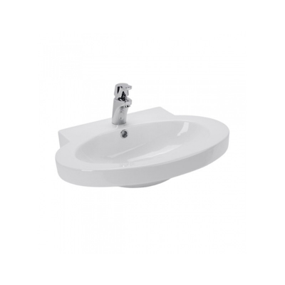 Lavabo céramique NAU blanc oval 66x48.5x17 cm