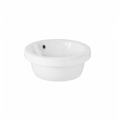 Vasque à encastrer céramique BERNIA blanc rond diamètre 45 cm
