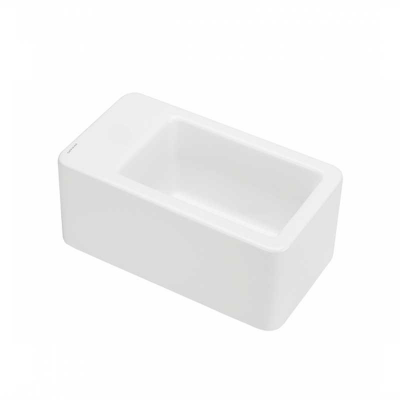 Vasque à poser céramique NOTE blanc rectangulaire sans trou pour robinet 45x25 cm