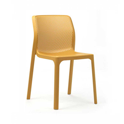 Chaise polypropylène et fibre de verre BIT Jaune senape 84x52x55 cm