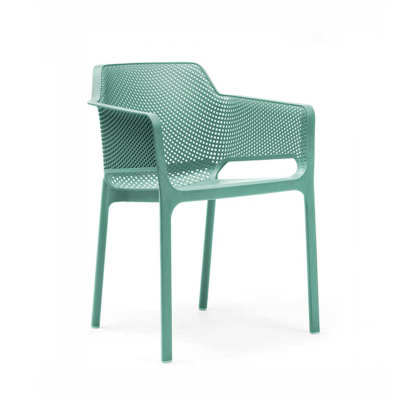 Chaise polypropylène et fibre de verre NET Vert salice 80x60x58 cm