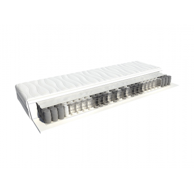 Matelas révisible en mousse polyuréthane 7 zones de confort H2 moyen PREMIA 90x200 cm