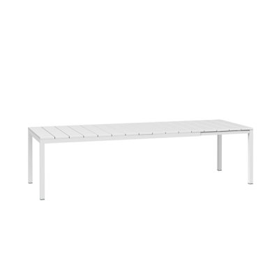 Table DurelTOP en polypropylène traité anti-UV RIO Blanc extensible 76x100x210-280 cm