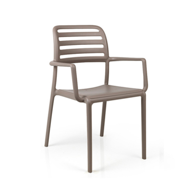 Chaise polypropylène et fibre de verre COSTA Tortora 86x59x56 cm