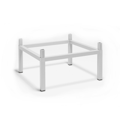 Kit table aluminium vernis CUBE Blanc avec système hauteur 33x70x70 cm