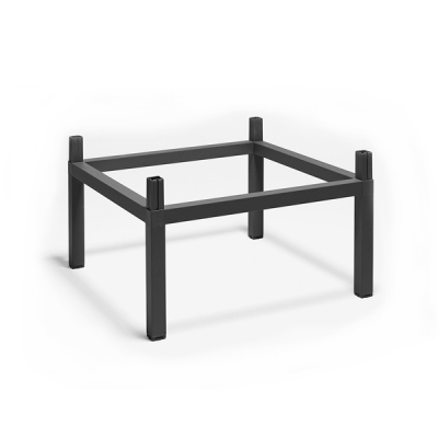 Kit table aluminium vernis CUBE Antracite avec système hauteur 33x70x70 cm