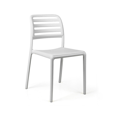 Chaise polypropylène et fibre de verre COSTA Bistrot Blanc 83x49x54 cm