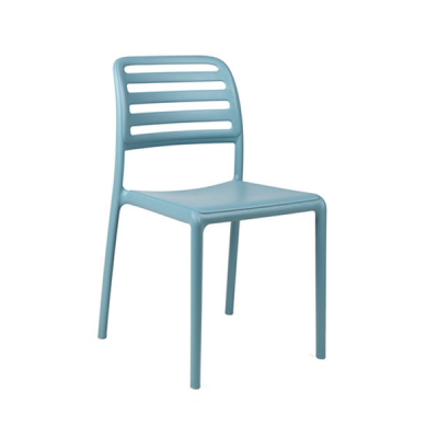 Chaise polypropylène et fibre de verre COSTA Bistrot Bleu celeste 83x49x54 cm