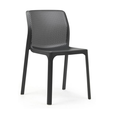 Chaise polypropylène et fibre de verre BIT Antracite 84x52x55 cm