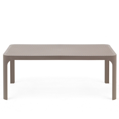 Table polypropylène et fibre de verre traité anti UV NET Tortora rectangulaire avec patins anti-dérapants 40x100x60 cm