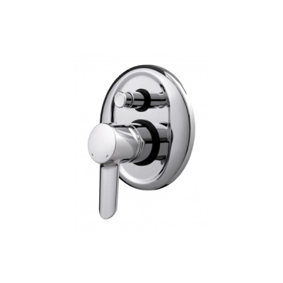 Mitigeur de bain et douche laiton TORUS chromé encastrable 4 voies avec système ECOSPOT