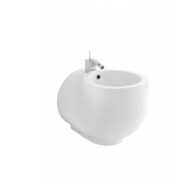 Bidet à poser WCA blanc porcelaine vitrifiée 55x38x40 cm