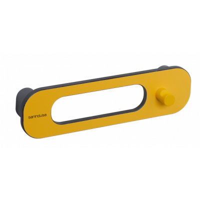 Porte serviette laqué WCKIDS jaune avec patère 36 cm
