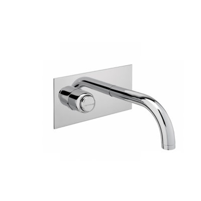Robinet de lavabo laiton TUBE chromé encastrable temporisé