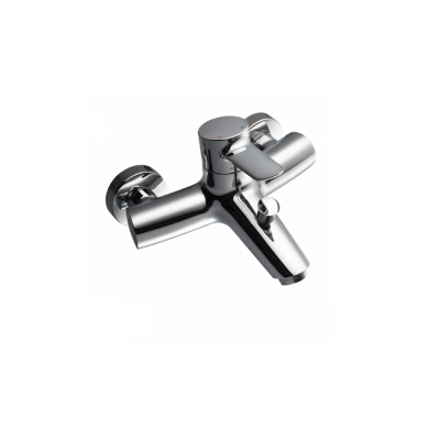Mitigeur de bain et douche laiton TORUS chromé avec douchette flexible et support réglable SF/SD