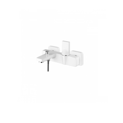 Mitigeur de bain et douche LINE 42 laiton blanc/chromé