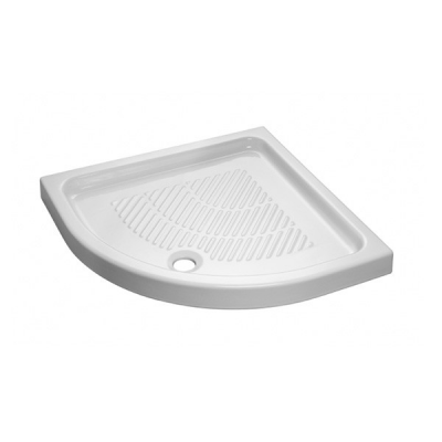 Receveur de douche céramique MORAIRA blanc d'angle brillant fond texture 75x75x8 cm