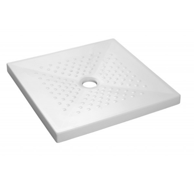 Receveur de douche argile fine MORAIRA blanc carré 80x80x8 cm