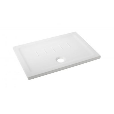 Receveur de douche argile fine WATERLINE blanc carré 80x80x8 cm