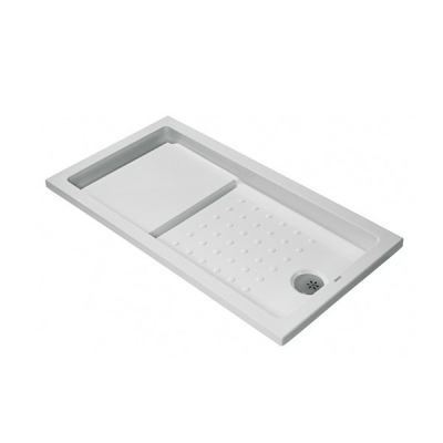 Receveur de douche acrylique STRADO blanc rectangulaire 140x80x4 cm